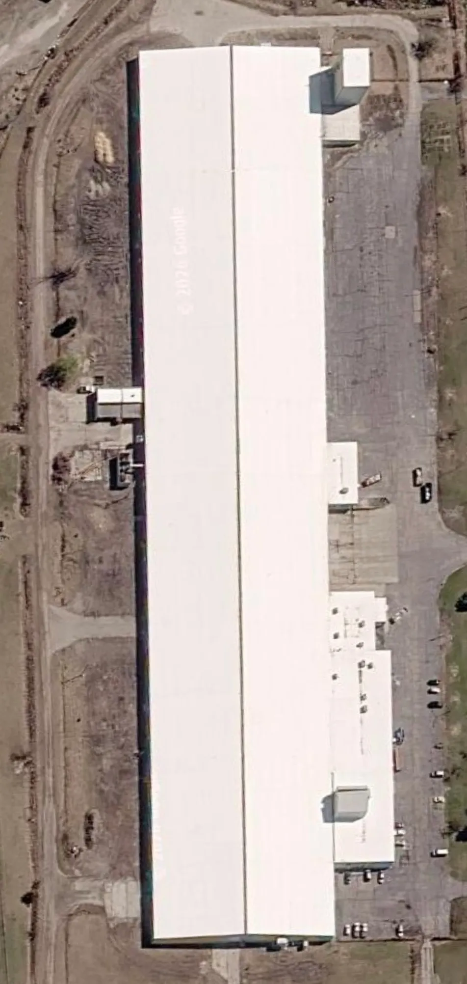 Aerial view of large commercial flat roof completed by DG Builders in Oakland County Michigan